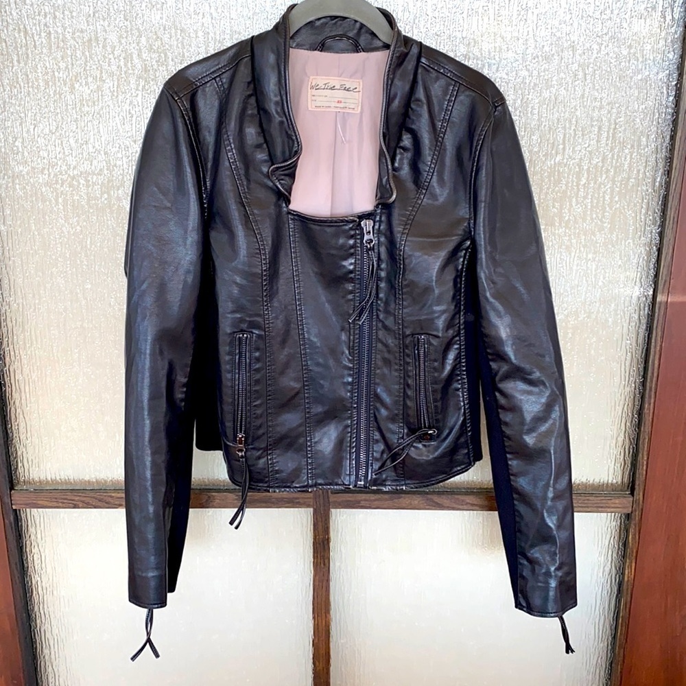 Free People black moto jacket in size XS NWOT. - Picture 3 of 8